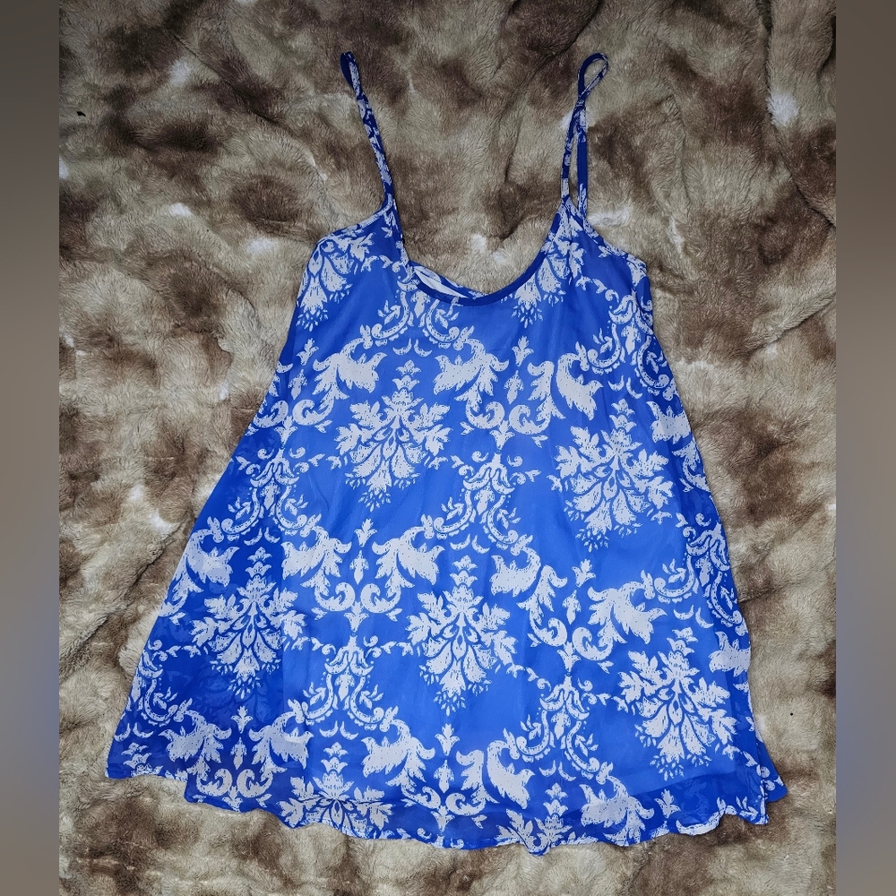 Show Me Your MuMu Blue and White Camisole